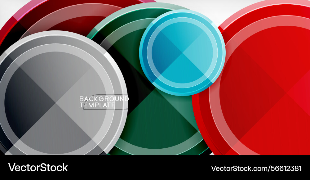 Abstract circles overlap creating vibrant visual Vector Image