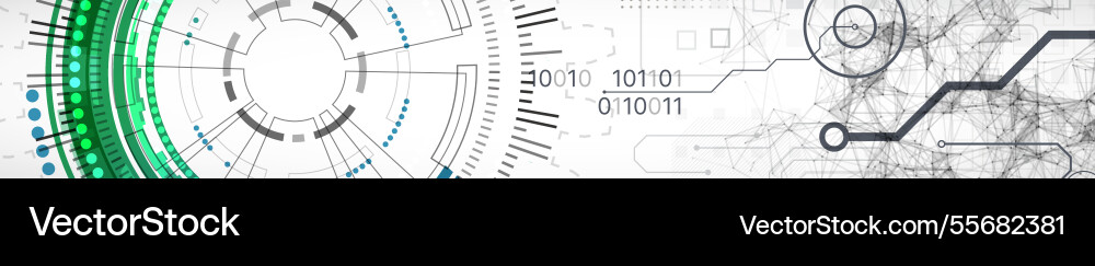 Abstraction on the theme of tech circles Abstraction on the theme of tech circles Vector Image