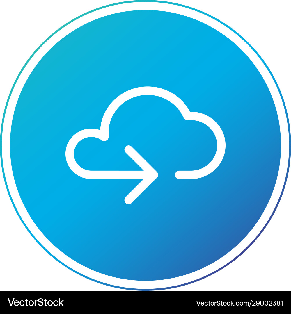 Cloud Backup Restore Button vector image