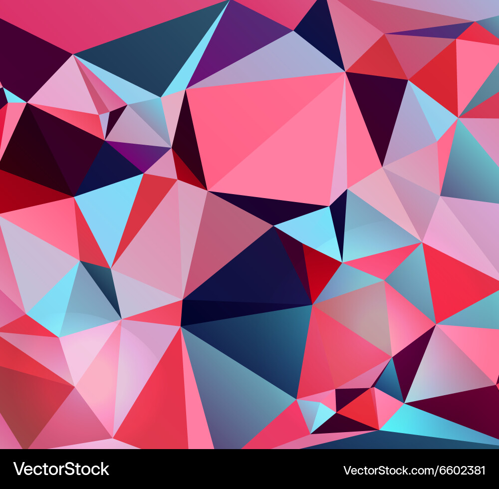 Color triangular polygons Vector Image