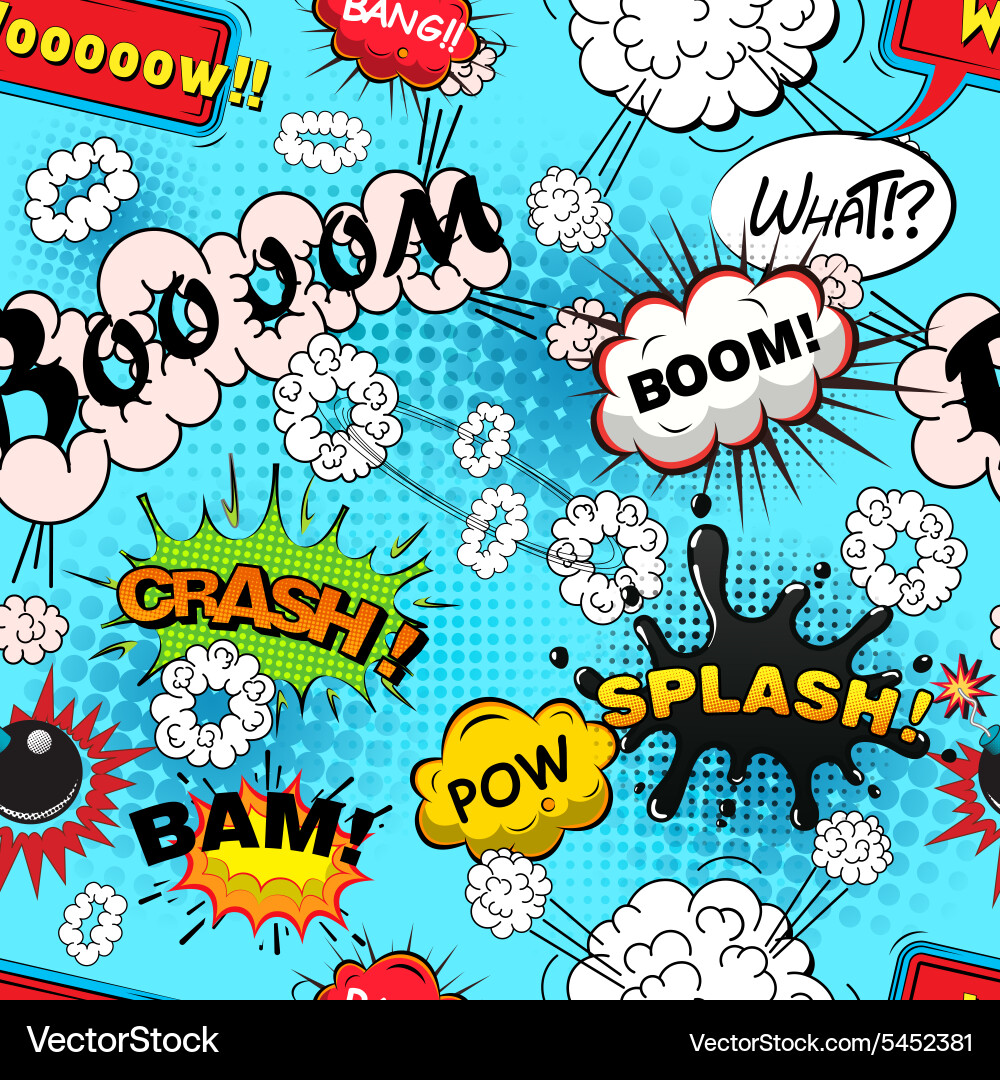 Comic Speech Bubble Pattern Royalty Free Vector Image