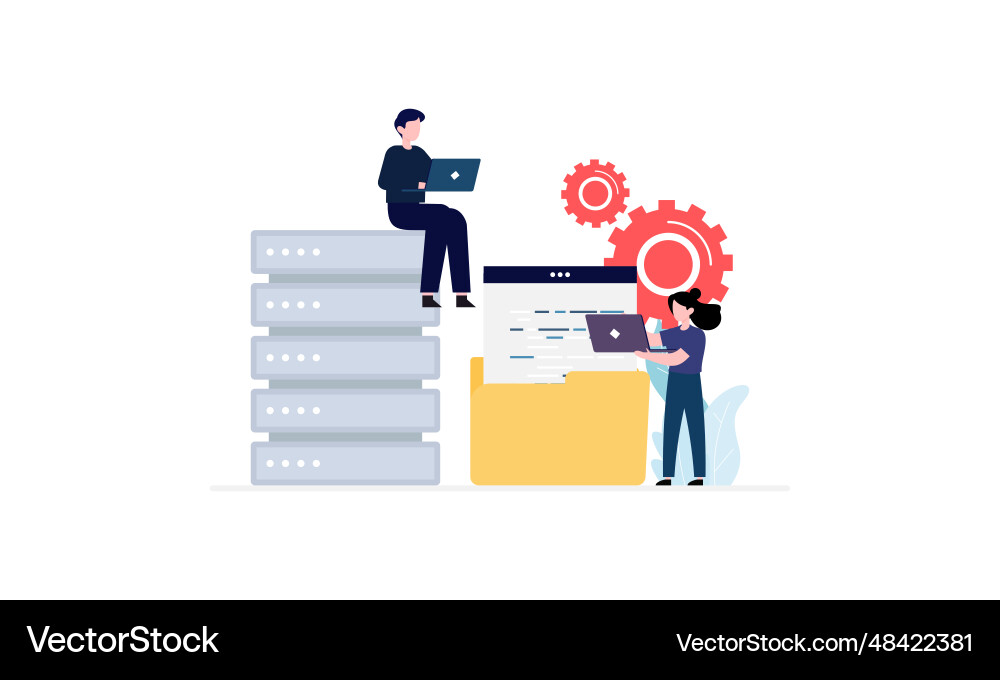 Development concept software process Development concept software process Vector Image
