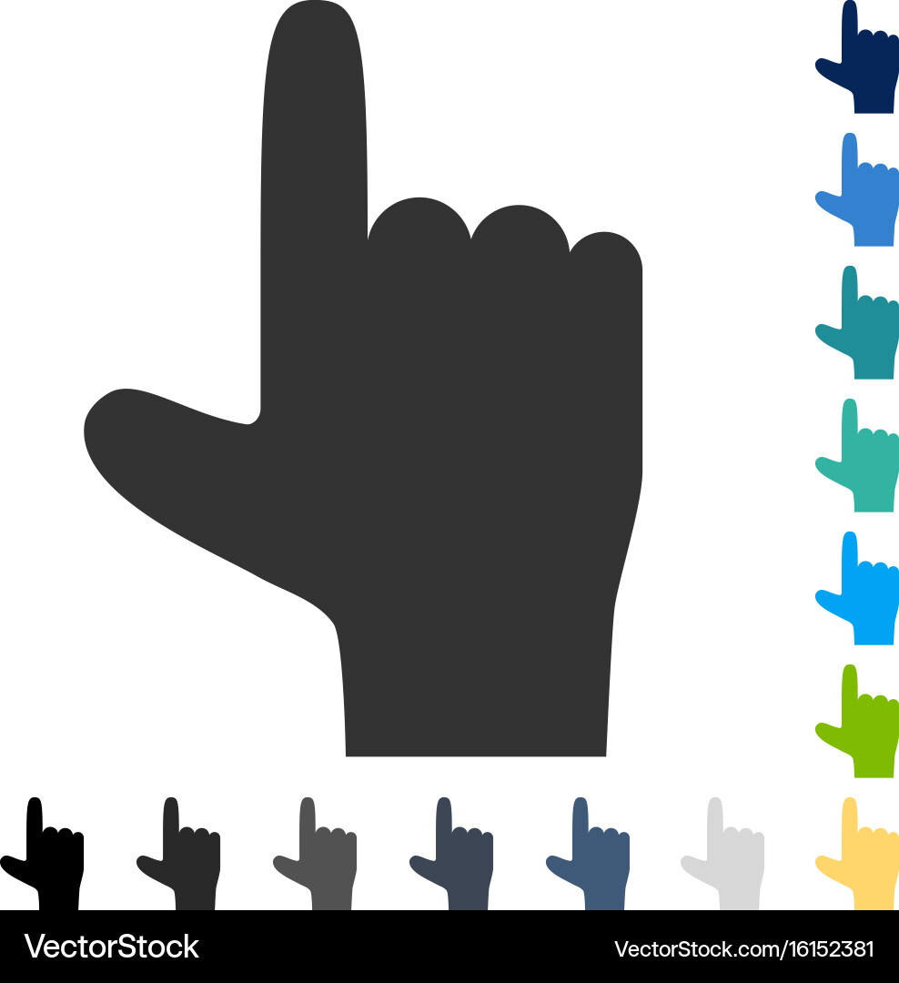 Hand pointer up icon vector image