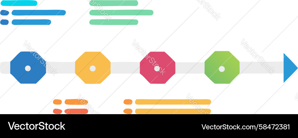 Horizontal Bar Chart with Icons Vector Image