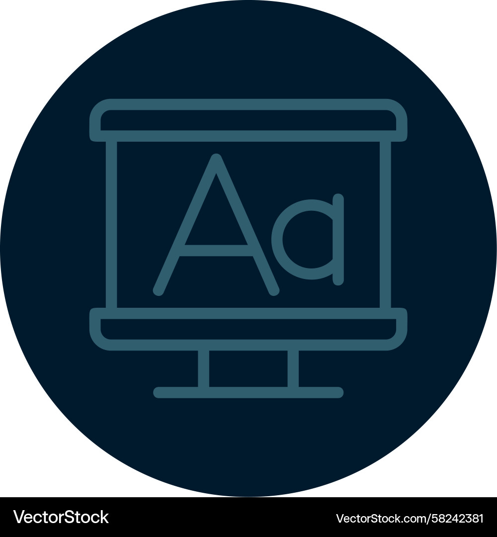 Line Icon Font Style Multi Color Vector Image
