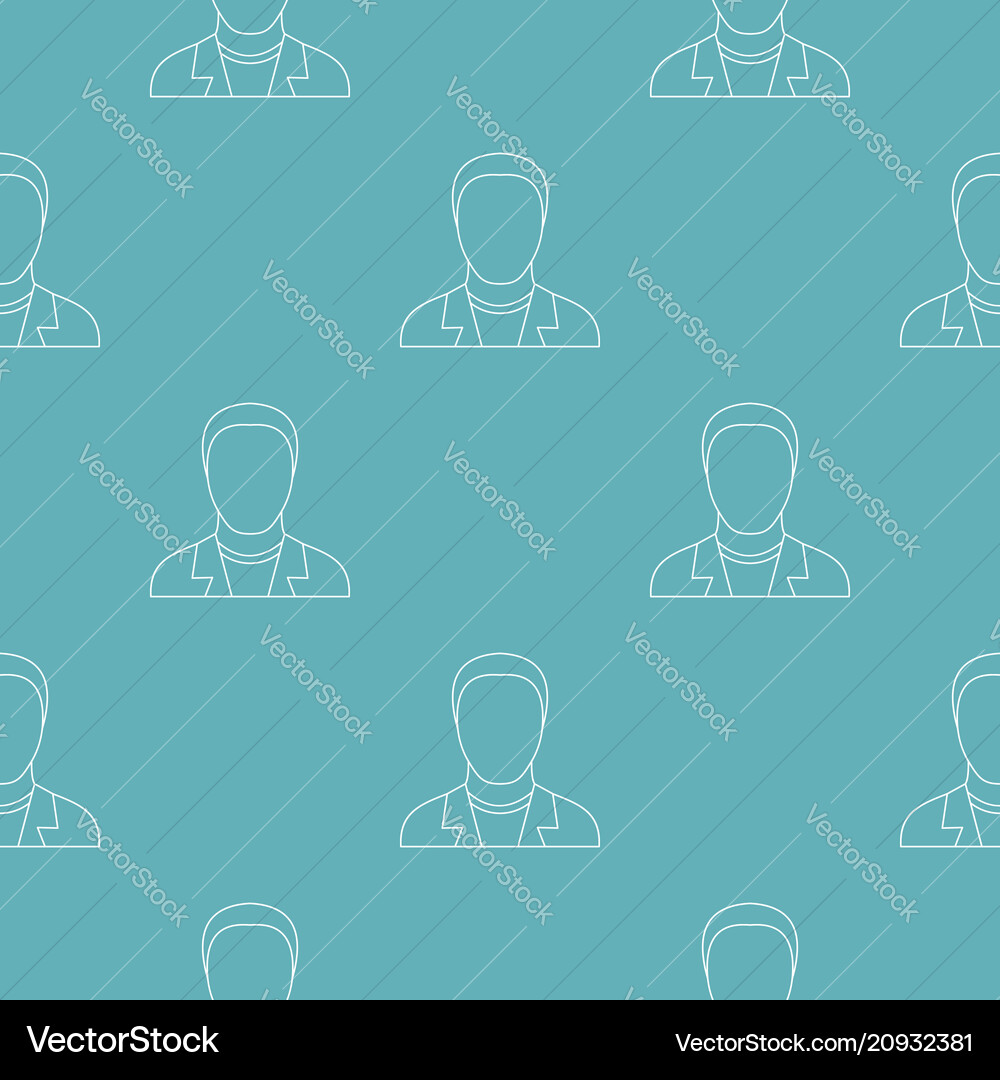 Man avatar pattern seamless vector image