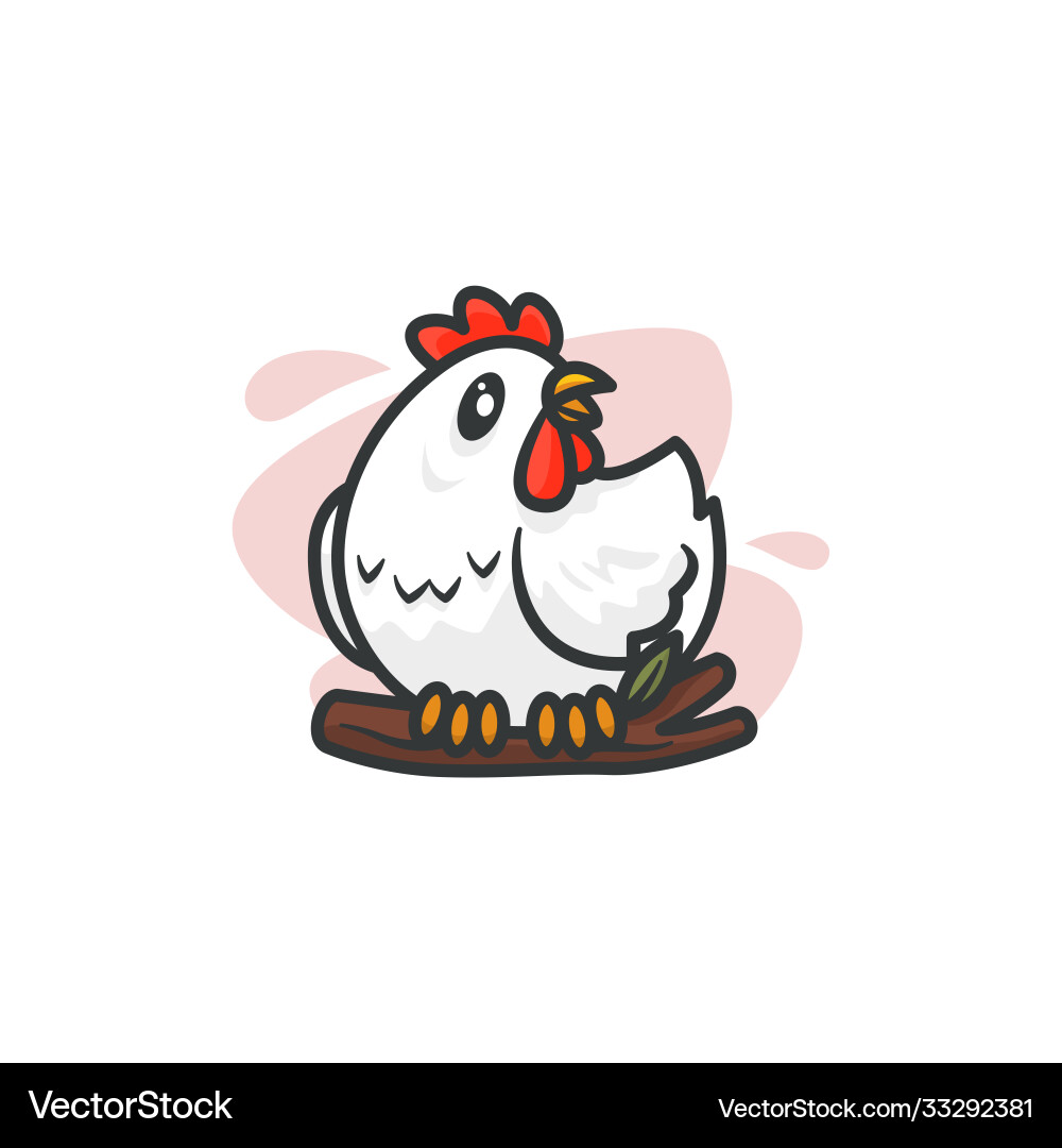 Mascot chicken Mascot chicken vector image