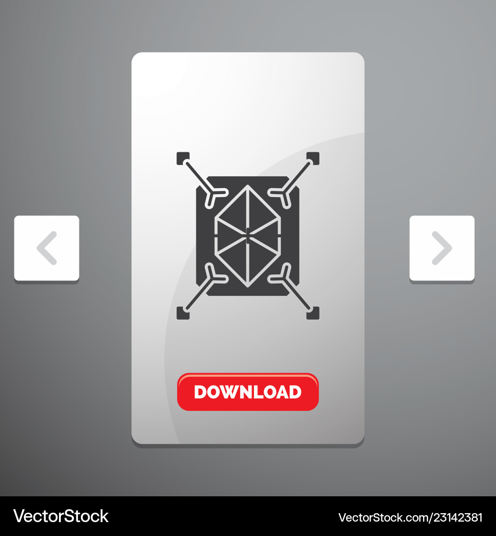 Object prototyping rapid structure 3d glyph icon Object prototyping rapid structure 3d glyph icon vector image
