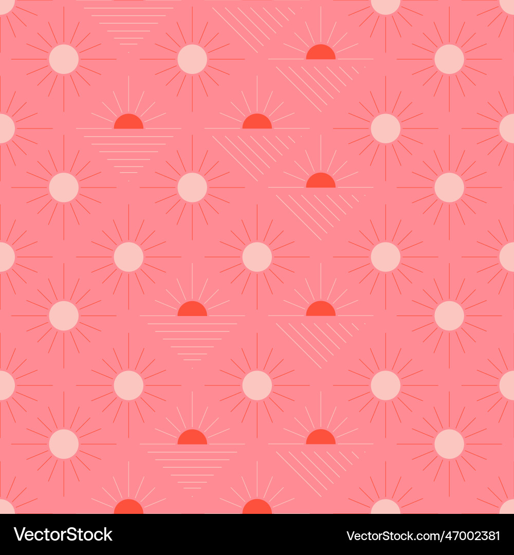Seamless pattern with abstract shapes in orange Vector Image