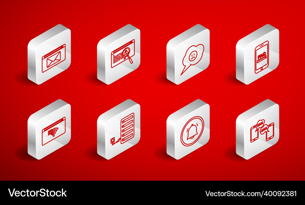 Set line chat messages on mobile system bug Vector Image