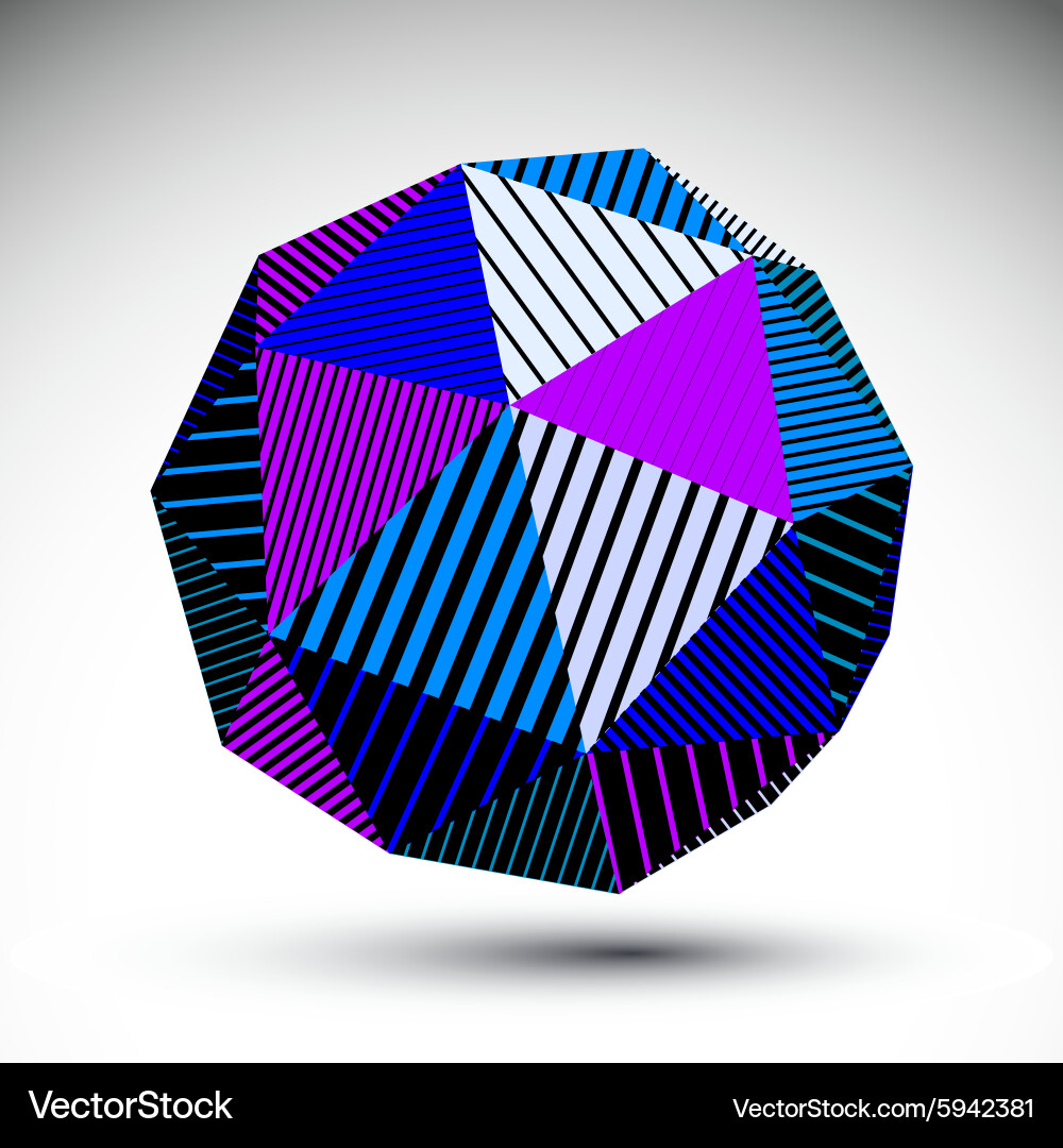 Symmetric spherical technology object vector image