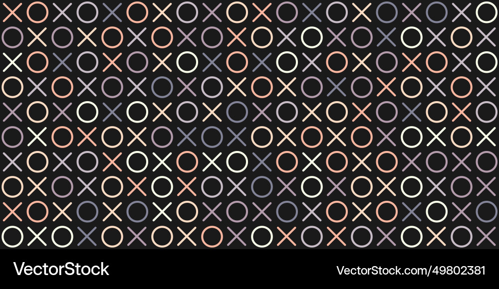 Tic-tac-toe seamless pattern of circles Tic-tac-toe seamless pattern of circles vector image