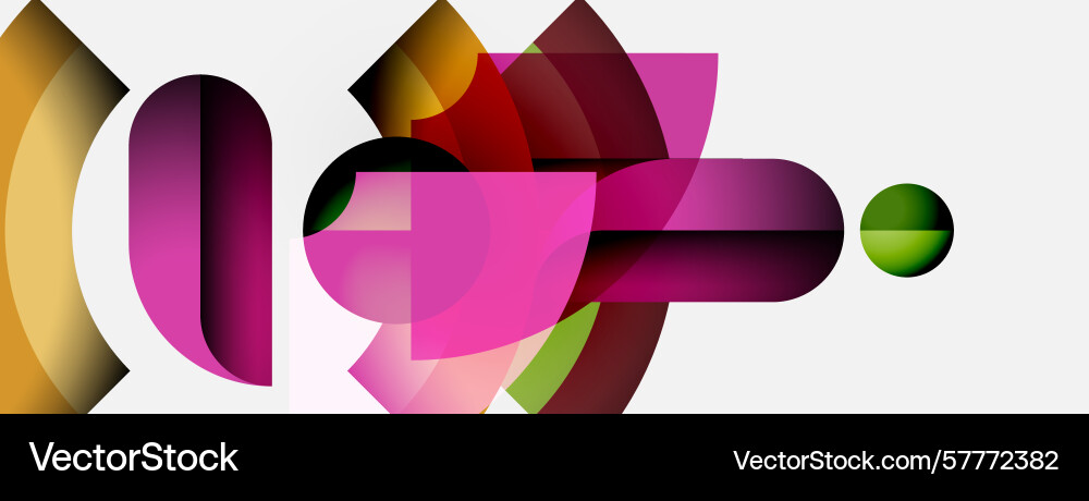 Abstract composition featuring overlapping Abstract composition featuring overlapping Vector Image