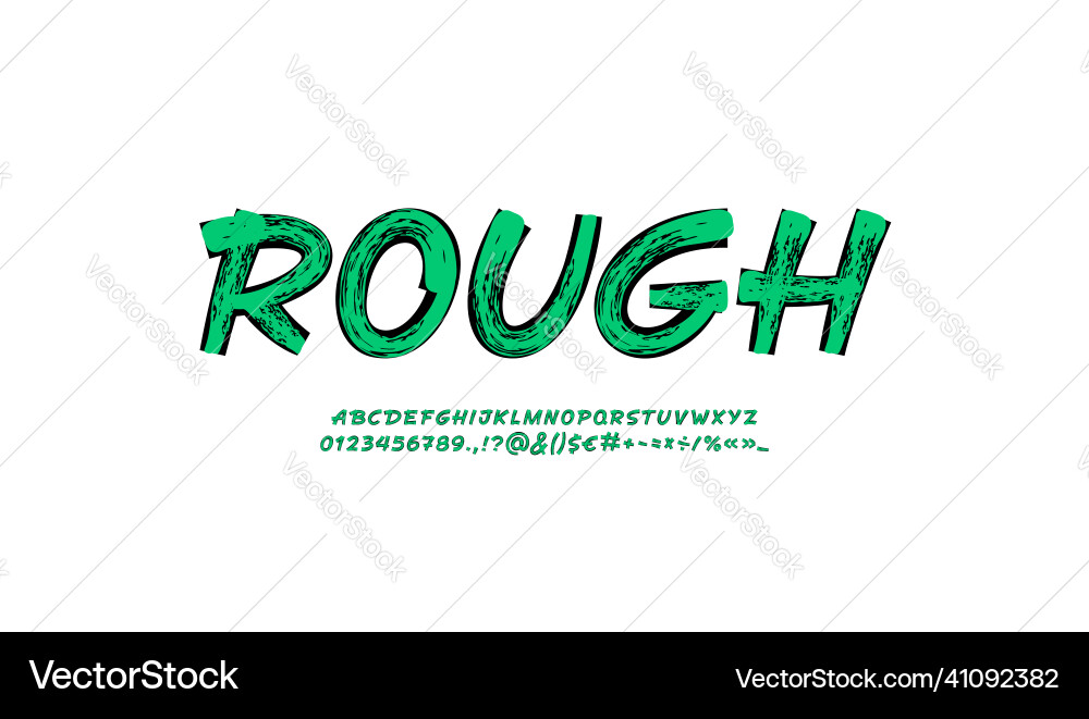 Brush handwritten font script rough alphabet Brush handwritten font script rough alphabet vector image