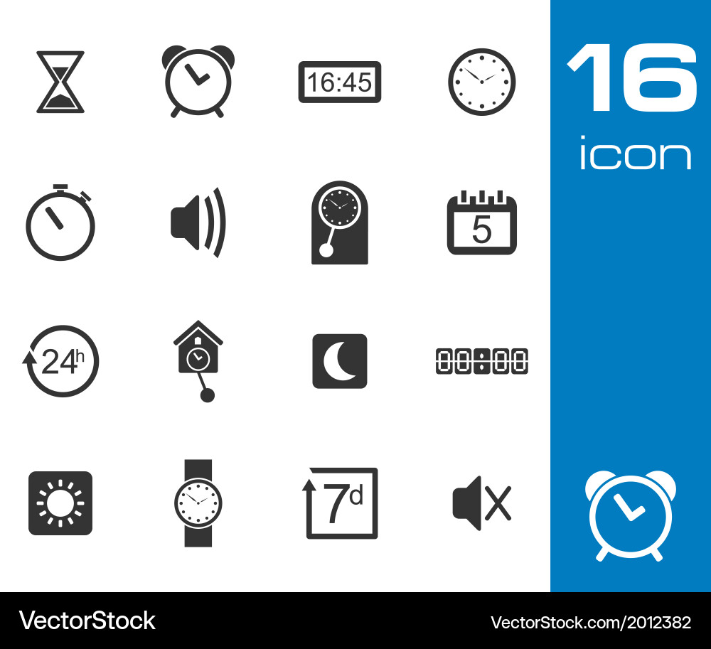 Clock Icons - Time Display Set vector image