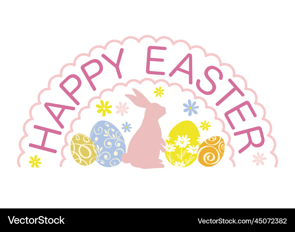 Colorful Easter Celebration Logo vector image