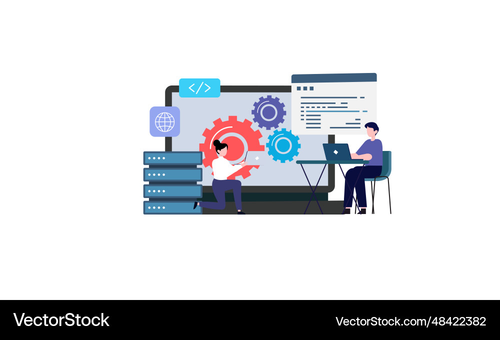 Development concept software process Vector Image