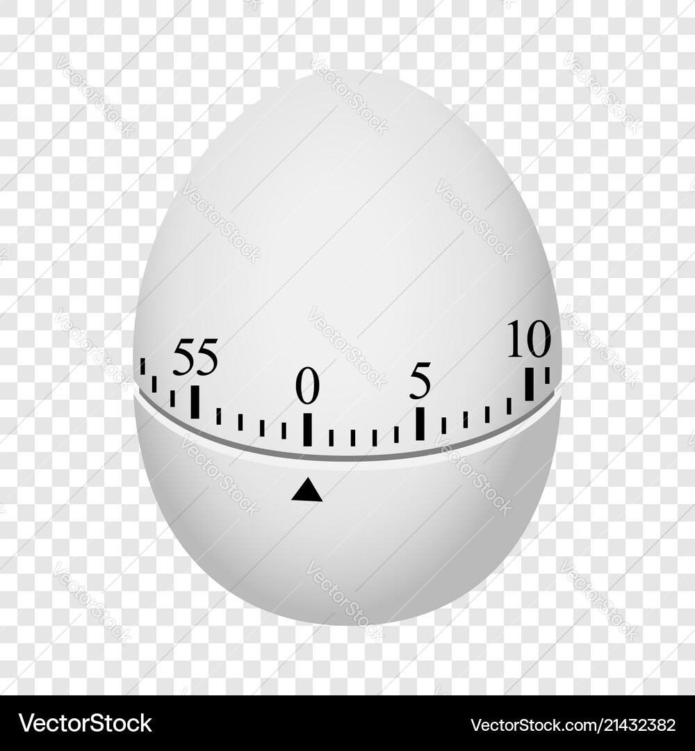 Egg timer mockup realistic style vector image