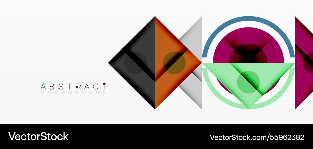 Geometric abstract design with layered triangles Vector Image