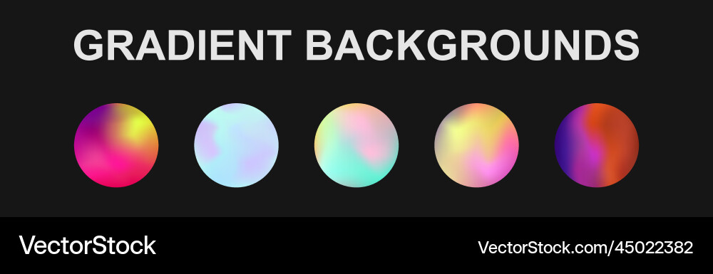 Gradient Texture Backgrounds - 5 Styles vector image