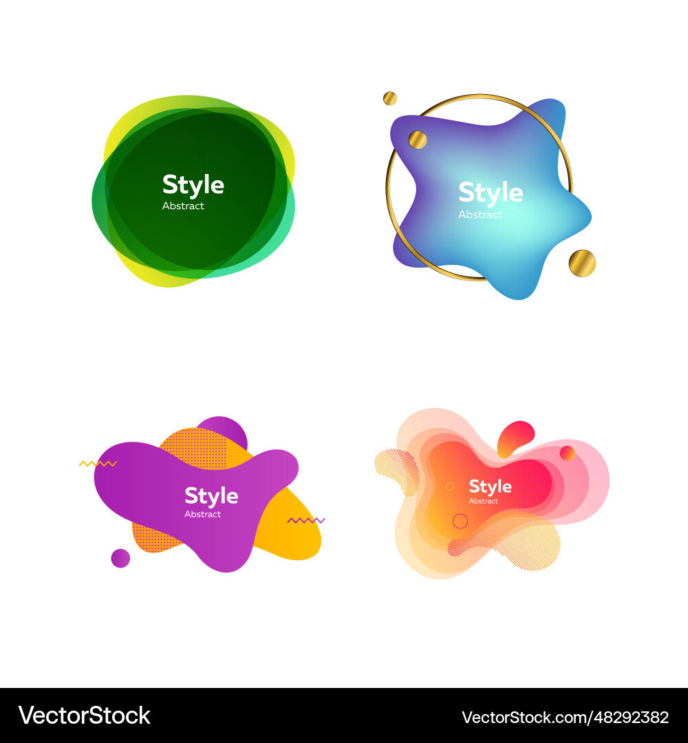 Liquid elements with text sample Liquid elements with text sample Vector Image