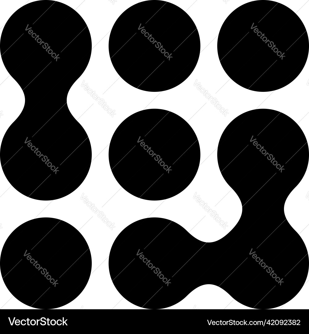 Metaball connected dots circles pattern texture Metaball connected dots circles pattern texture vector image