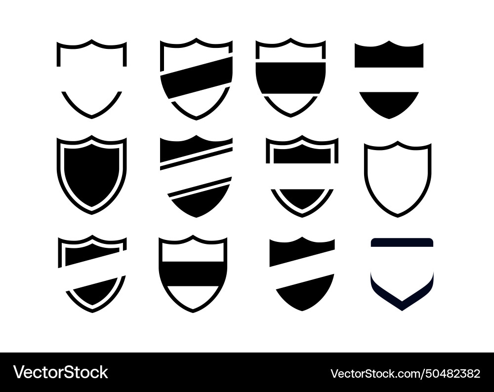 Multiple logo icon shape design Vector Image