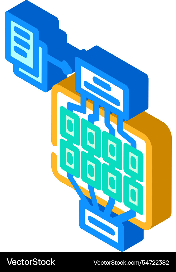 Natural language model nlp isometric icon Vector Image