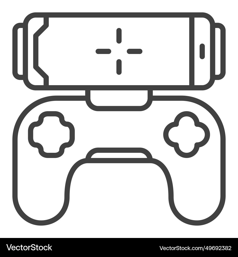 Phone controller gaming device with smartphone Phone controller gaming device with smartphone vector image
