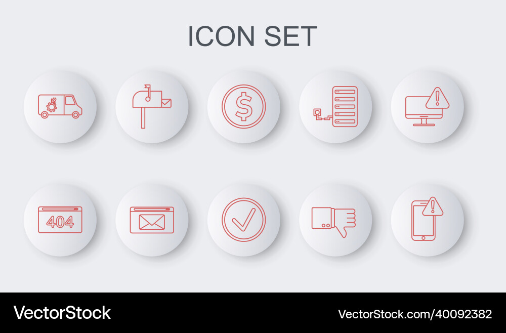Set line mobile with exclamation mark page 404 Set line mobile with exclamation mark page 404 vector image