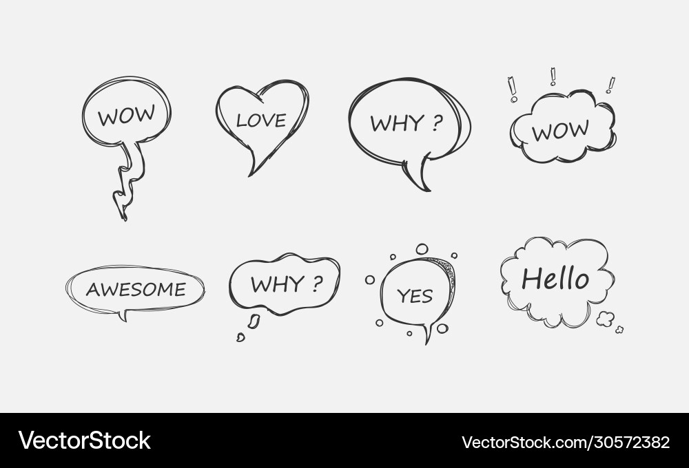 Speech bubble set Speech bubble set vector image