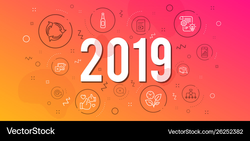Update time graph phone and video file icons set Update time graph phone and video file icons set vector image