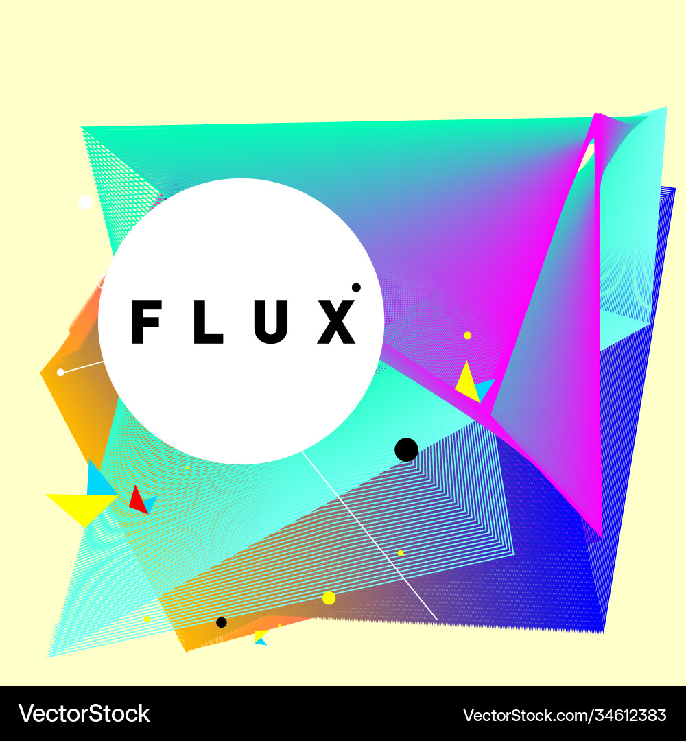 3d colorful wave background dynamic flux effect Vector Image