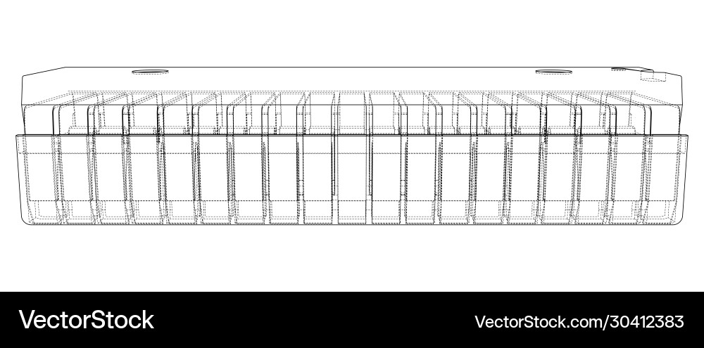 3d microchip rendering Vector Image