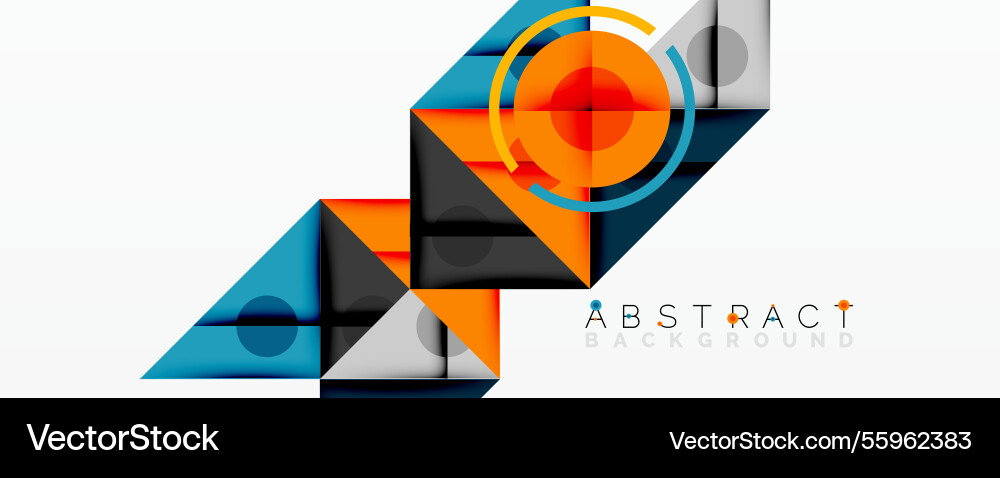 Abstract geometric composition with overlapping Vector Image