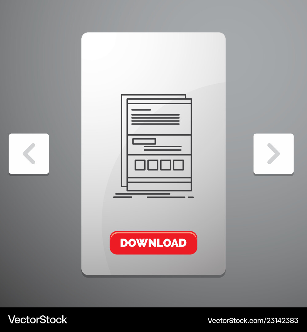 Browser dynamic internet page responsive line Browser dynamic internet page responsive line Vector Image