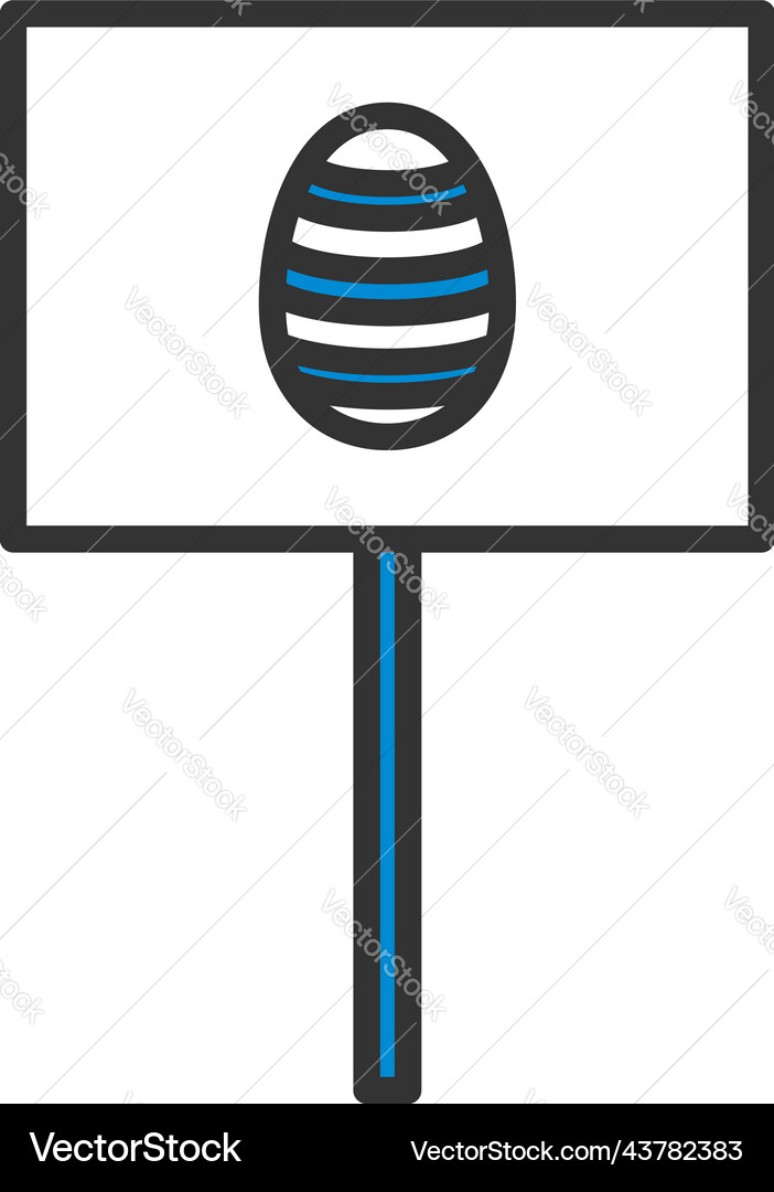 Easter pointer with egg icon Easter pointer with egg icon Vector Image
