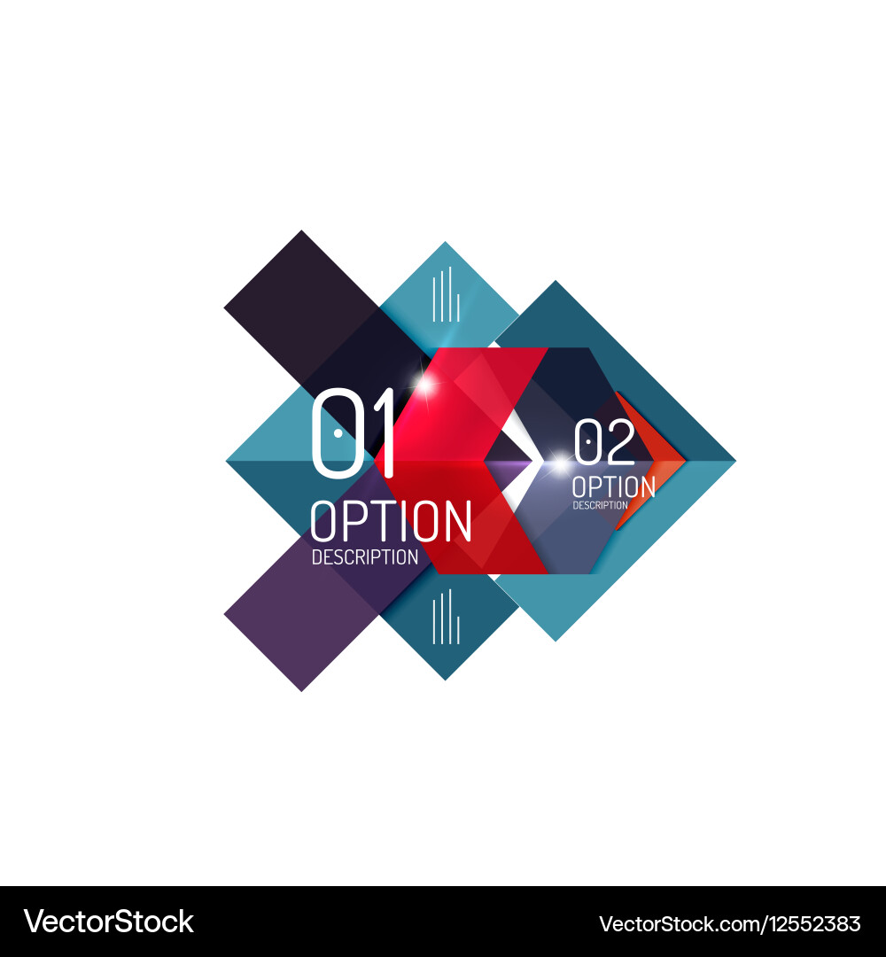 Geometric abstract composition with text vector image