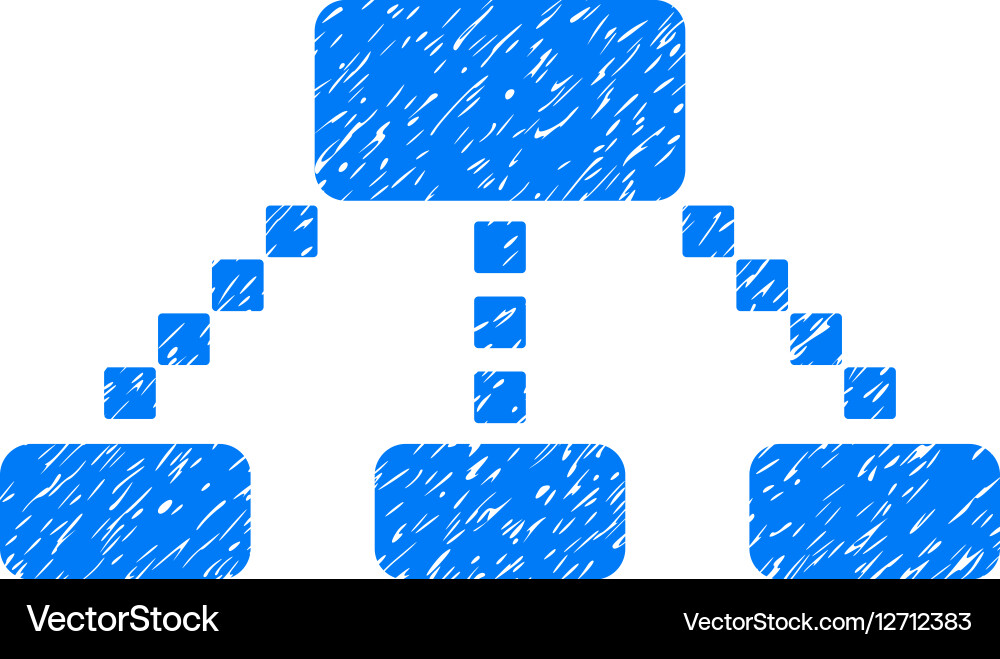 Hierarchy scheme grainy texture icon vector image