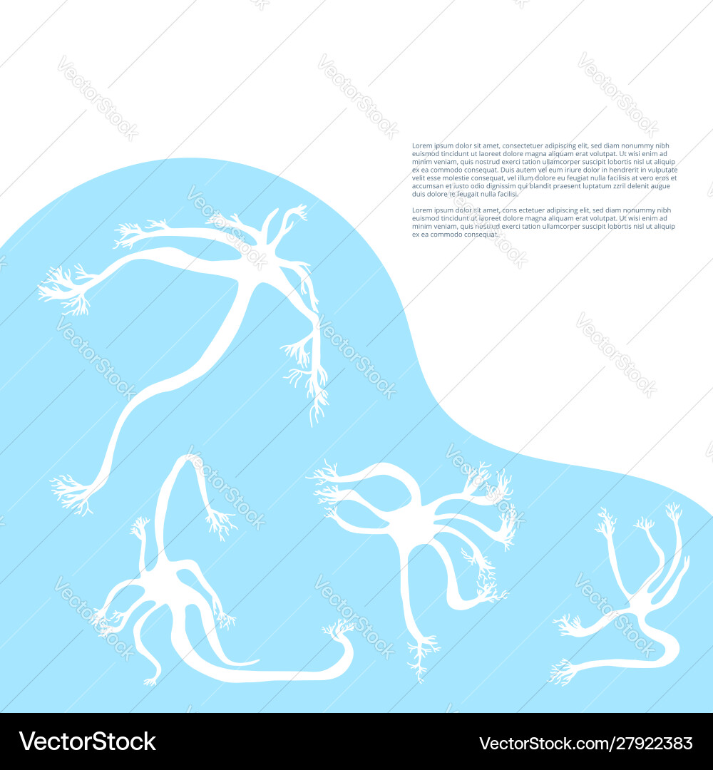Neuron cells simple design vector image