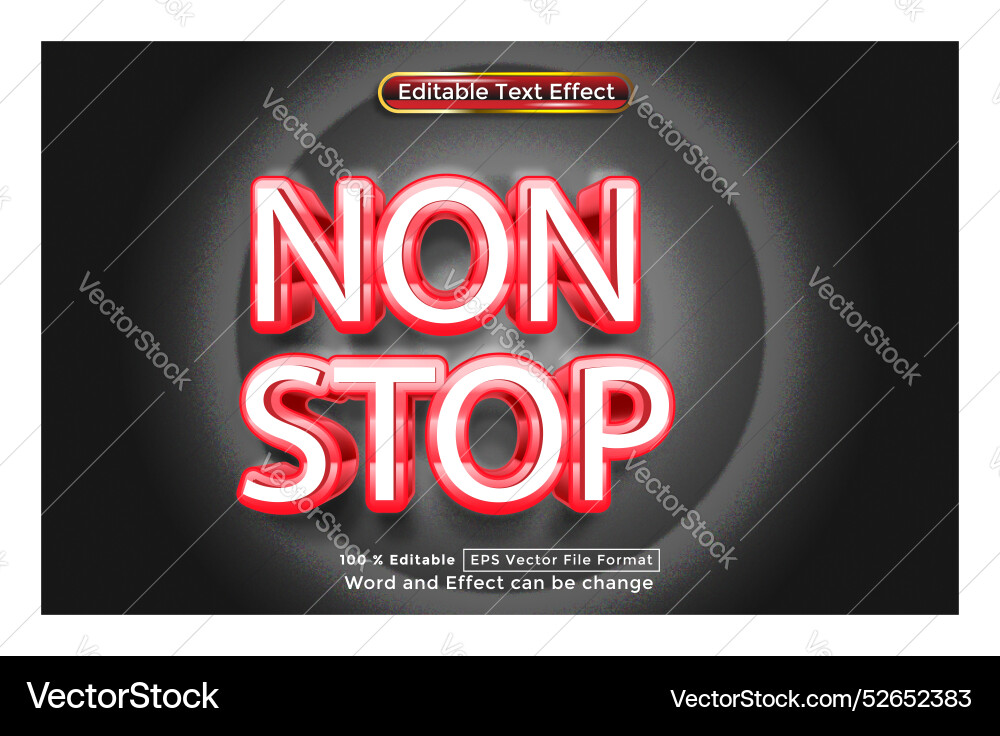 Non stop text editable effect Non stop text editable effect vector image