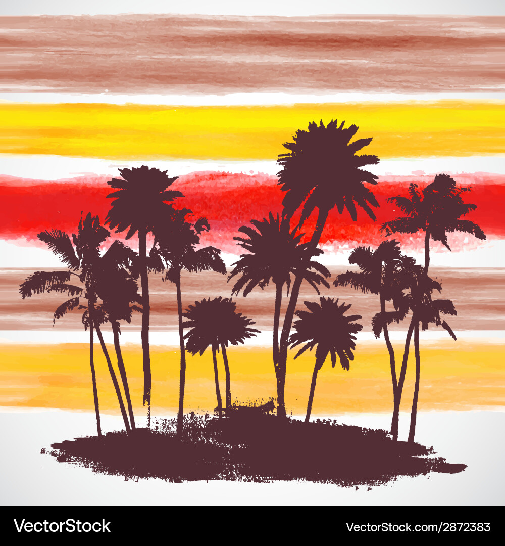 Palm trees Royalty Free Vector Image - VectorStock