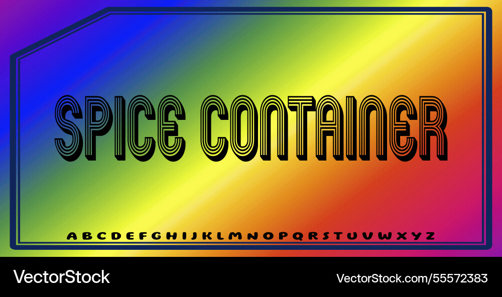 Text effects with editable colors and abstract Vector Image