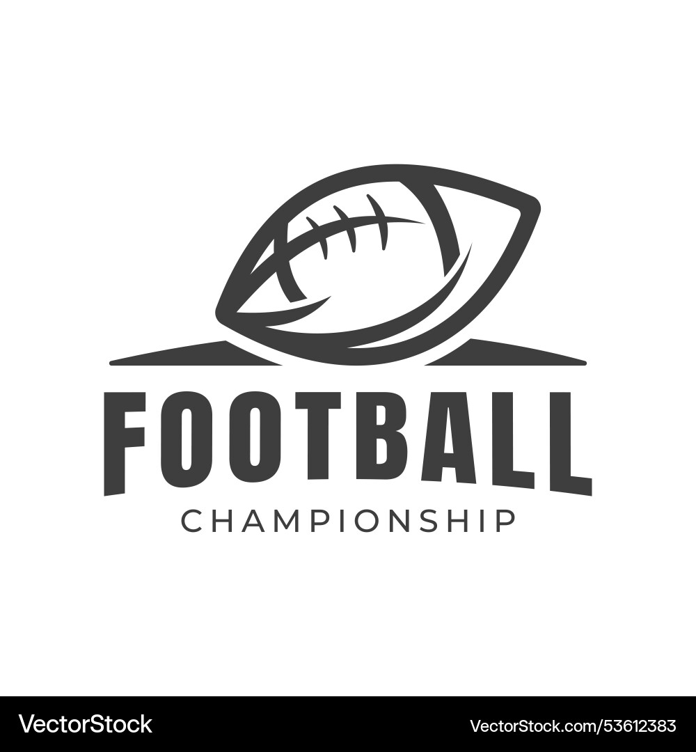 Vintage american sport football club logo Vintage american sport football club logo vector image