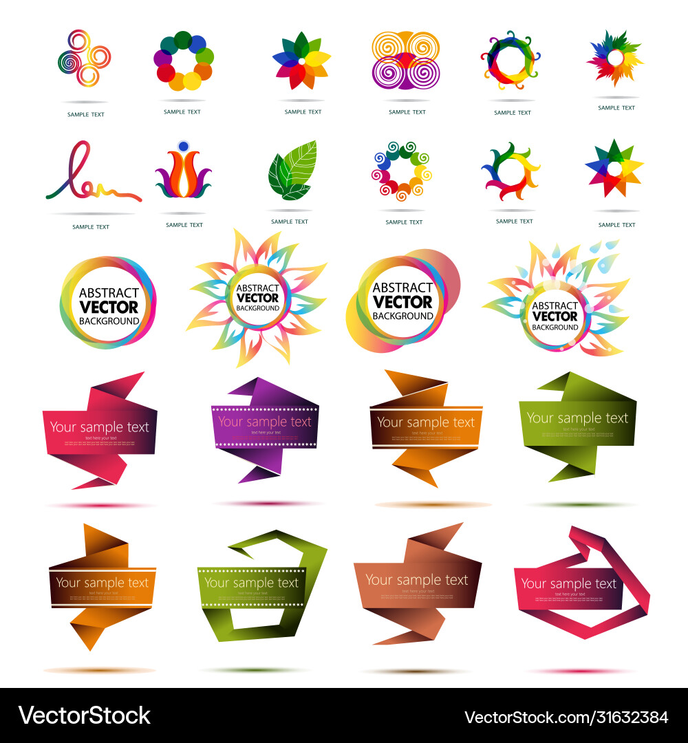 Abstract geometric elements design shape Vector Image