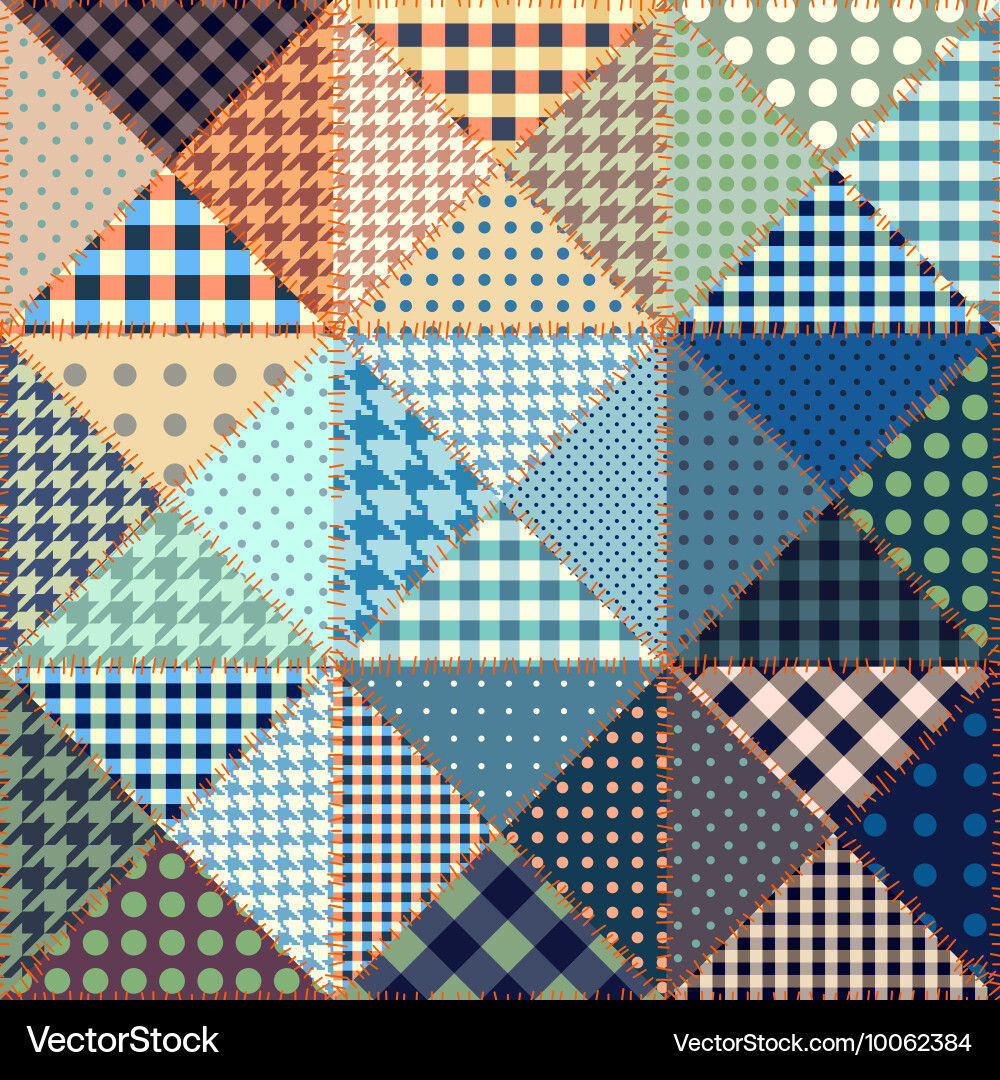 Abstract seamless patchwork pattern from vector image