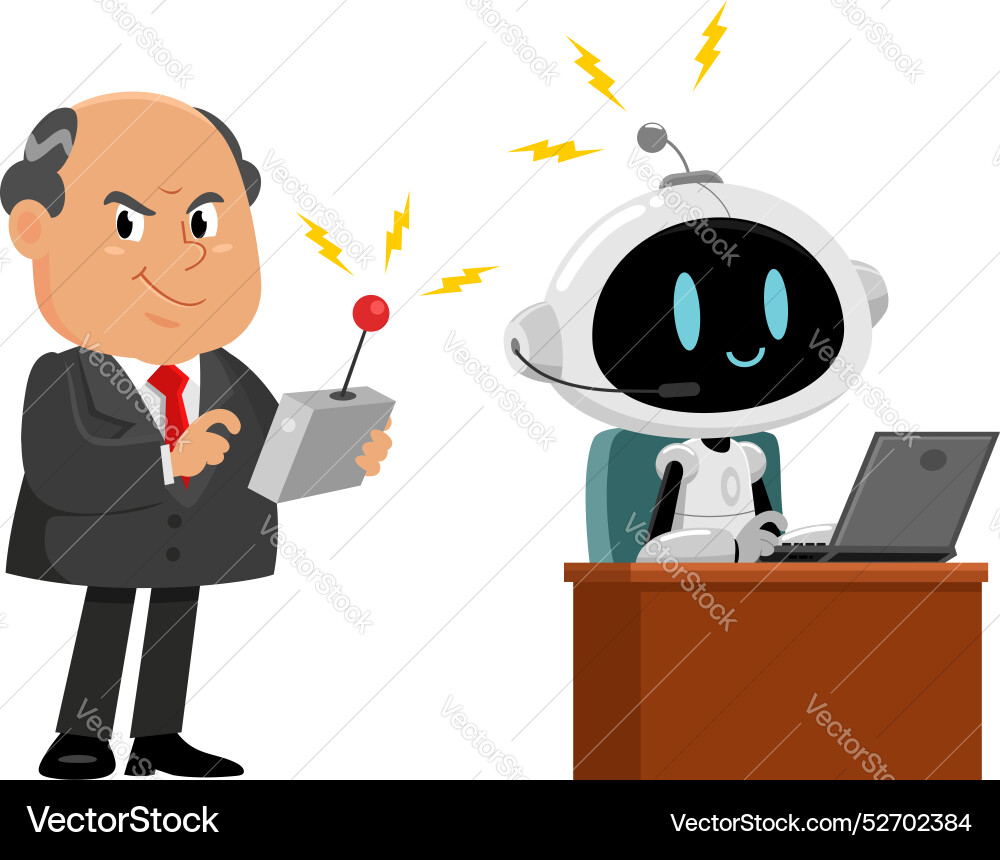 Business boss man cartoon character Business boss man cartoon character vector image
