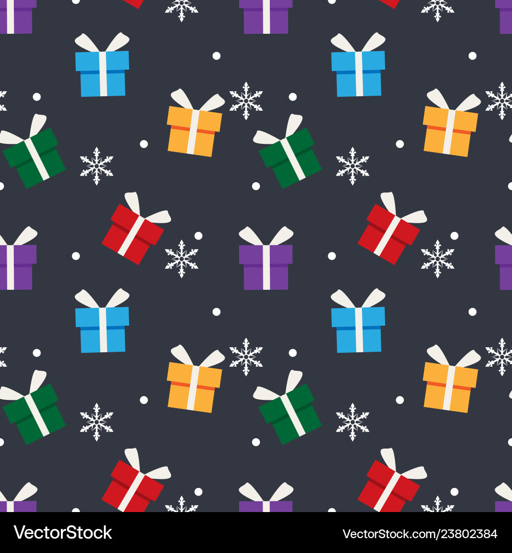 Christmas elements seamless pattern Christmas elements seamless pattern vector image