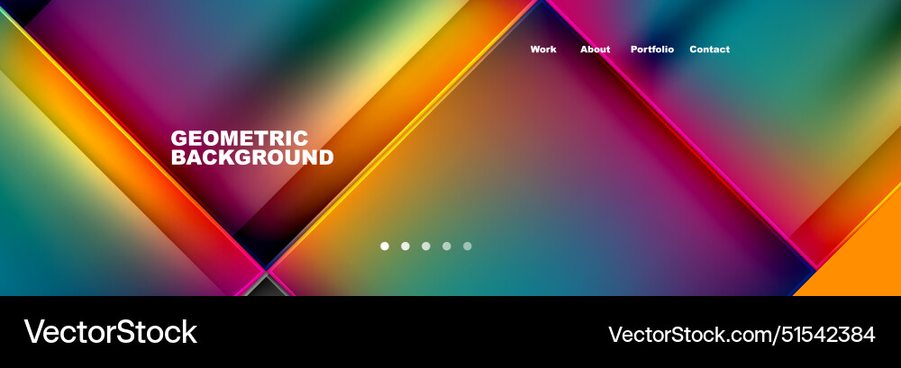 Circle triangle geometric web site page template Vector Image