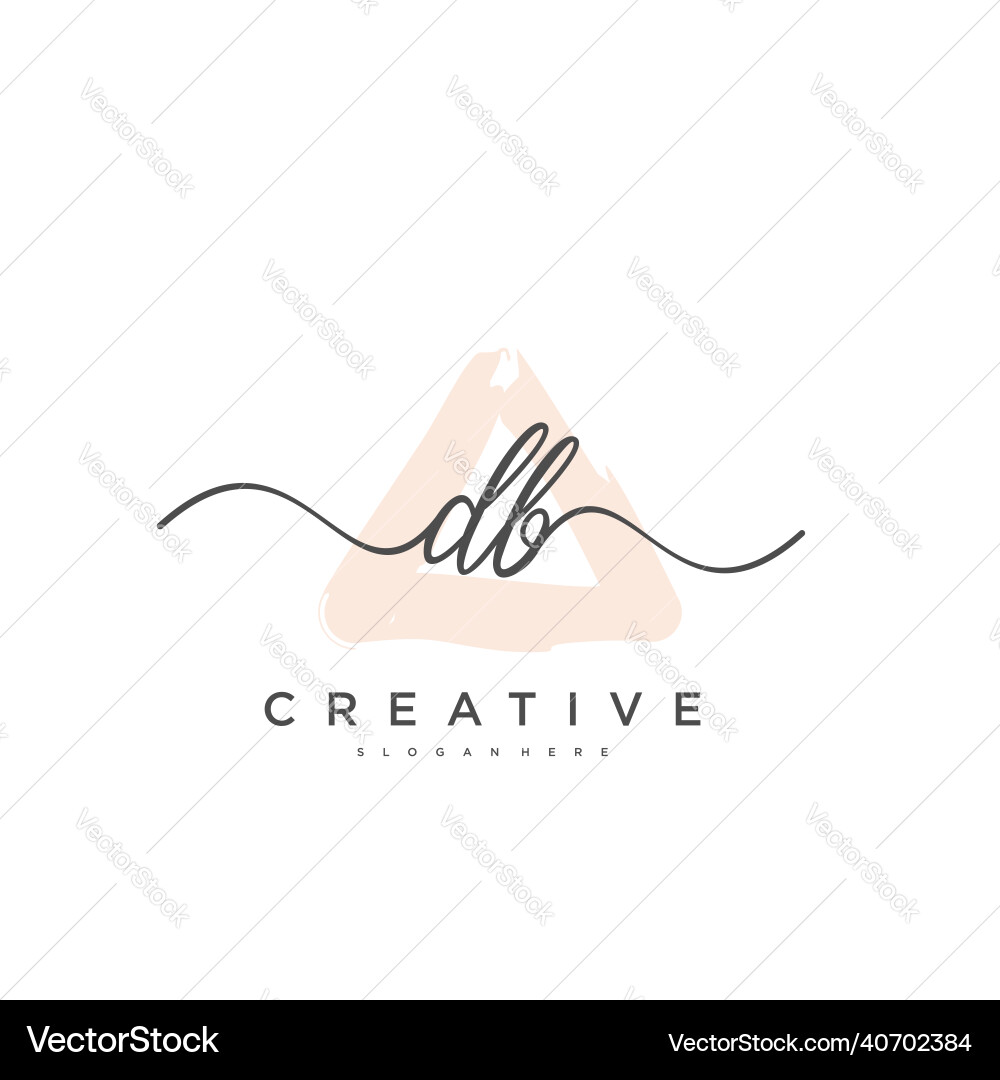DB Initial Minimalist Logo vector image